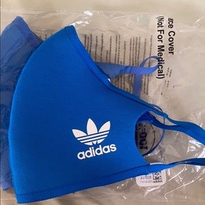Blue adidas face mask
